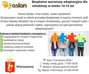 ASLAN grupa adaptacyjna dla młodzieży