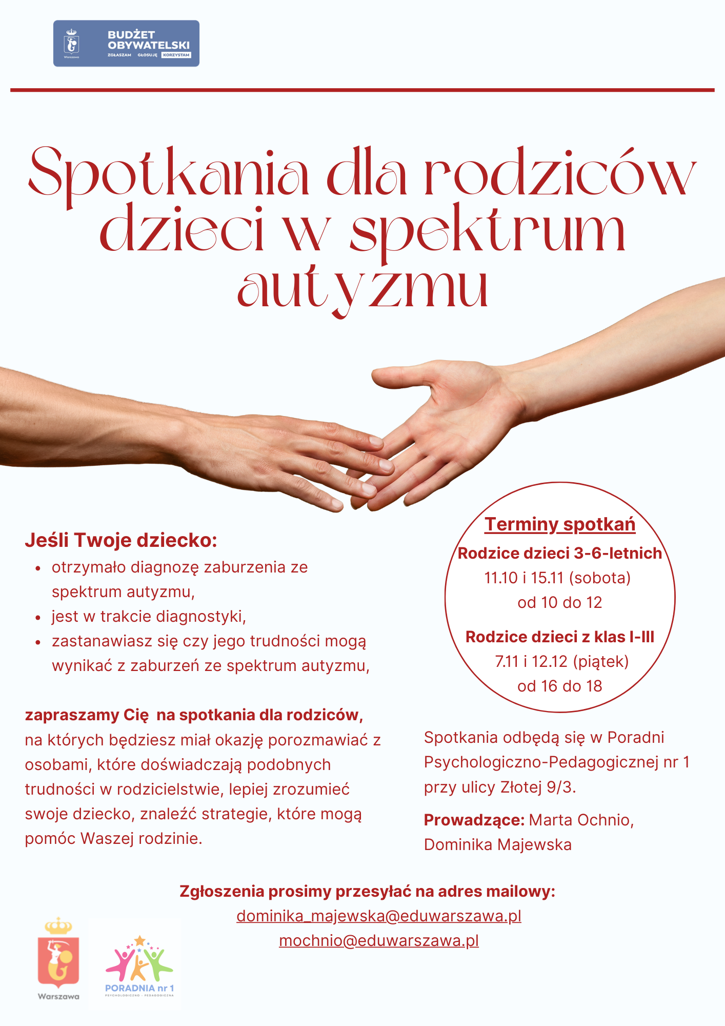 GRUPA WSPARCIA DLA RODZICÓW DZIECI W SPEKTRUM AUTYZMU