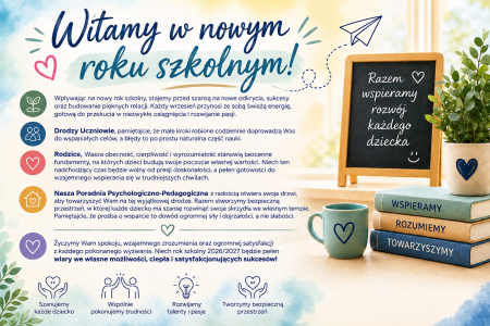 Witamy w nowym roku szkolnym 2026/2027